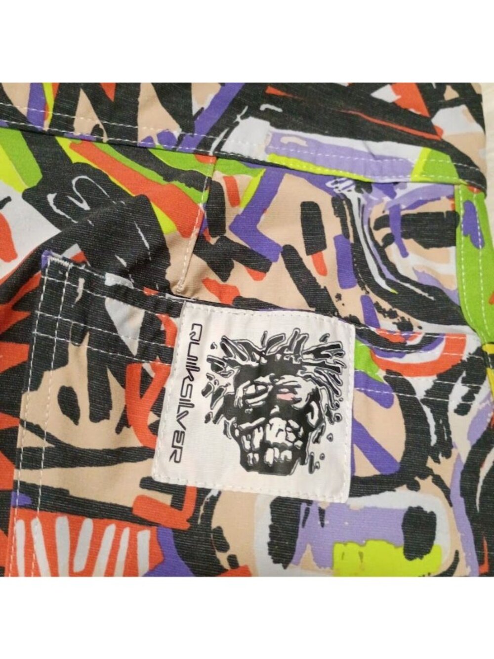 Quiksilver Mens 50th Anniversary Boardshorts With Multicolor Abstract Art Print - Picture 4 of 11
